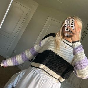 american eagle stripped sweater!